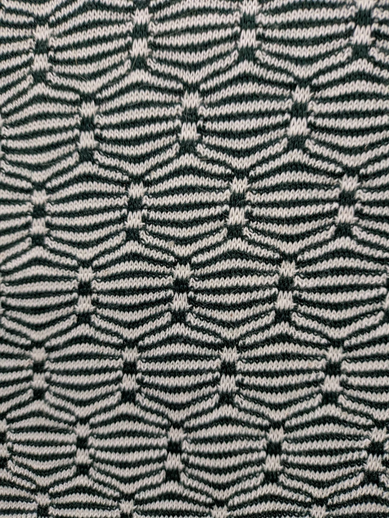 Blusa de manga curta cropped em jacquard verde e branco tamanho P – photo 2